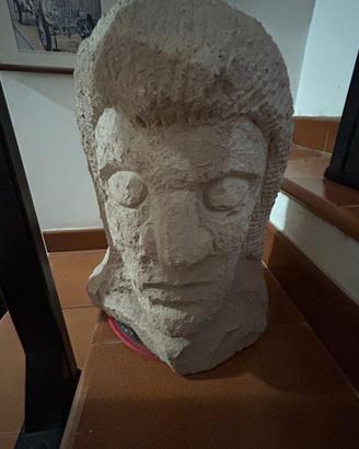 Arte Sarda: Scultura pietra viso umano
