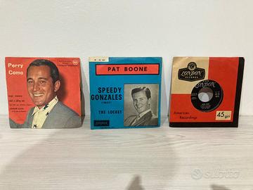 3 dischi in vinile 45 giri,