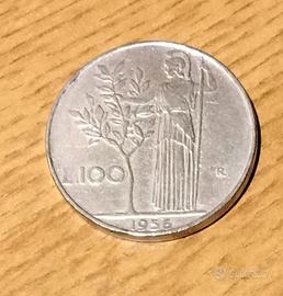 100 lire Minerva del 1956