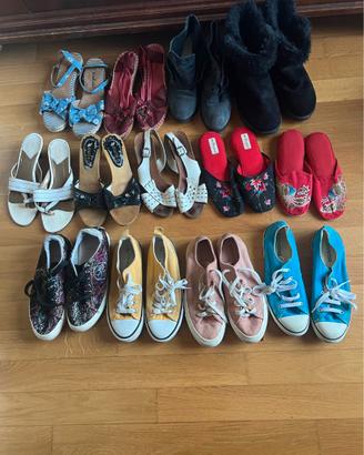 scarpe donna stock  15 paia n. 36 - 37 - 38-39-41