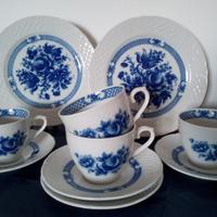 Tazze con piattini in porcellana Blu cobalto