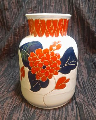 Vaso ceramica San Rocco anni 80, Italia, smaltato