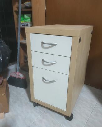cassettiera con schedario ikea Mikael