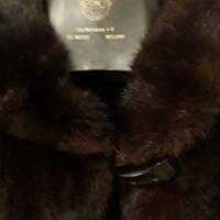 pelliccia lunga visone scuro