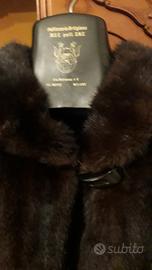 pelliccia lunga visone scuro