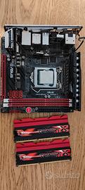 componenti Pc mobo RAM e processore mini itx 