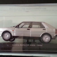Modellino dell'auto Lancia Delta HF 4WD del 1986.