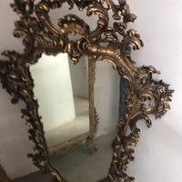 Specchio vintage intarsio lavorato a mano anni 60