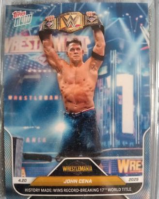Card WWE John Cena History made record breaking 1t