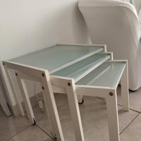 Tris tavolinetti da salotto Calligaris 