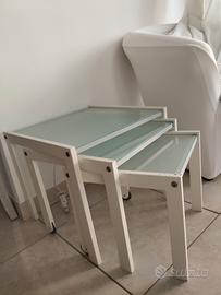 Tris tavolinetti da salotto Calligaris 
