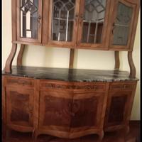 Mobile credenza madia vetrina classica noce