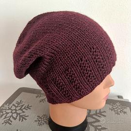 Berretto bordeaux pura lana