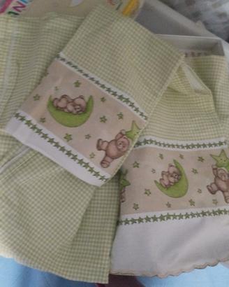 Completo lenzuola per lettino bambino