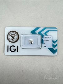 Diamante Naturale  1,01 carati D- I.F  3Ex , IGI