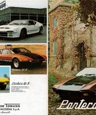 Brochure Originale De Tomaso Pantera GTS