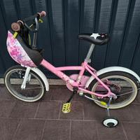 bicicletta  decathlon taglia misura 16 bambina 