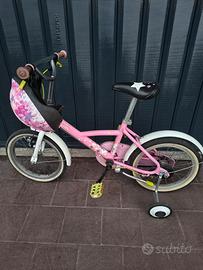 bicicletta  decathlon taglia misura 16 bambina 