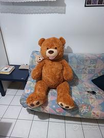 Orso gigante peluche con mini orsetto (100cm)