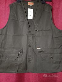 GILET VERDE OLIVA T.G. XL. CACCIA CON CACCIATORA
