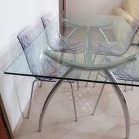 Tavolo Calligaris con piano in vetro