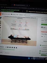 A lettino con materassino richiudibile