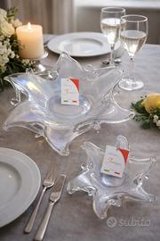 Coppia centrotavola in vetro decorativi nuovi – de