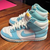 NIKE DUNK HIGH azzurro/bianco