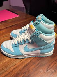 NIKE DUNK HIGH azzurro/bianco