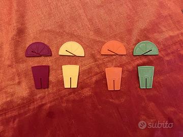Segnabicchieri colorati silicone 8 Pezzi