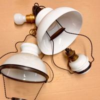 Coppia lampadari vintage, uno manca la base