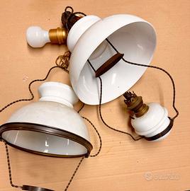 Coppia lampadari vintage, uno manca la base