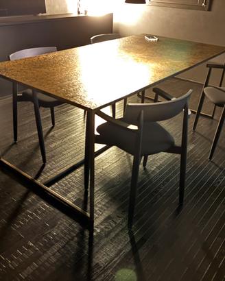 Tavolo De Castelli in ottone - 200 x 100 cm