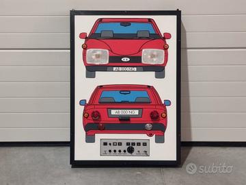 Pannello didattico per autoscuola degli anni '80