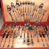 Servizio posate da 12 bagnato nell argento