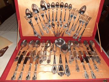 Servizio posate da 12 bagnato nell argento