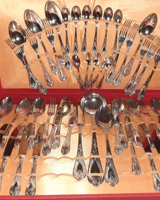 Servizio posate da 12 bagnato nell argento