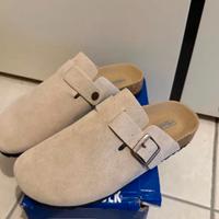 Birkenstock Boston Suede Beige 41 Nuove