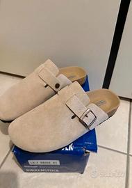 Birkenstock Boston Suede Beige 41 Nuove