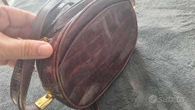 borsa vintage di vero coccodrillo 