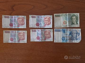 banconote 1000 5000 10000 lire