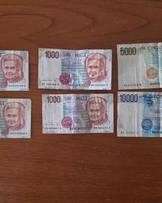 banconote 1000 5000 10000 lire