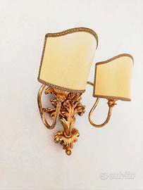Coppia di applique da parete Vintage a 2 luci