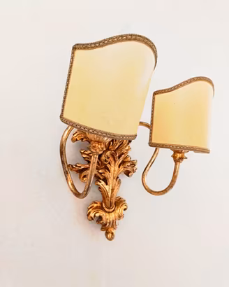 Coppia di applique da parete Vintage a 2 luci