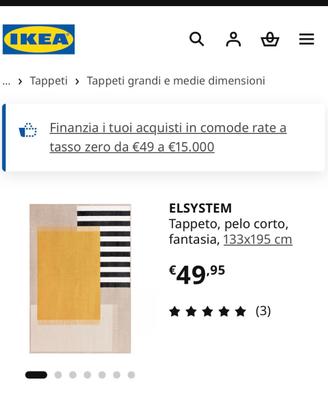 Tappeto Ikea ELSYSTEM 133x195