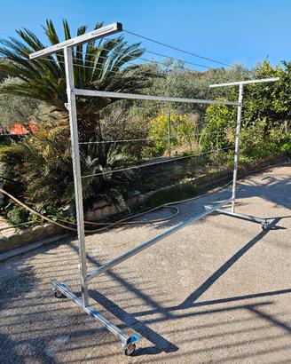 Stendibiancheria stendino con ruote giardino 