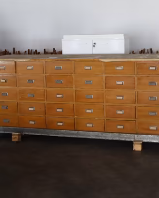 Farmacia antica cassettiera negozio credenza 