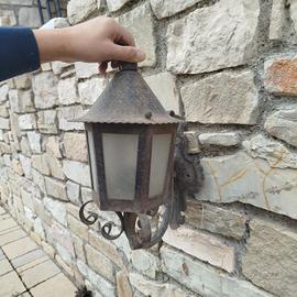 Lampada esterno in ferro antica 