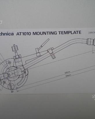 Audio-technica AT1010 mounting template