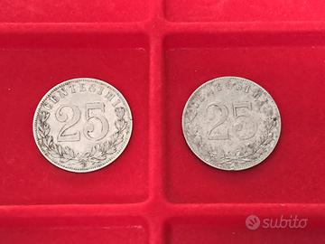 Regno d'Italia - 25 centesimi 1902/1903, Rare